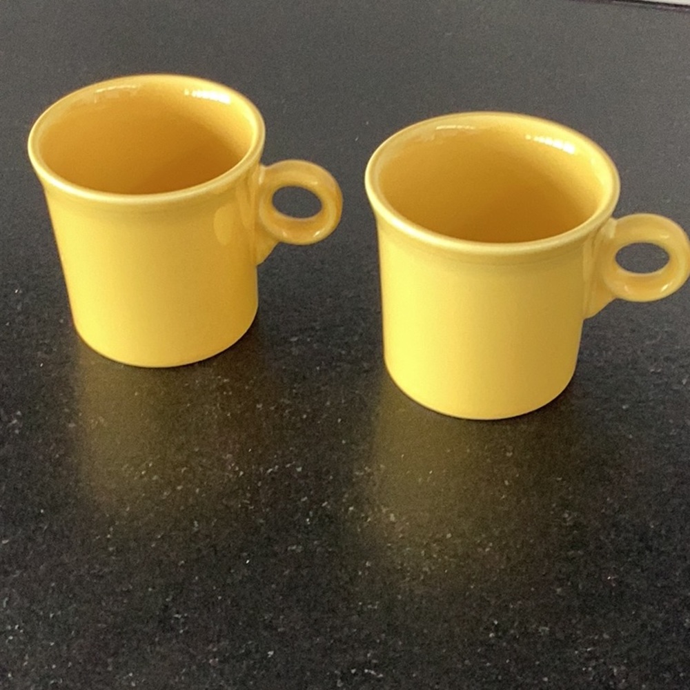 FiestaWare (2) Yellow Coffee Mugs